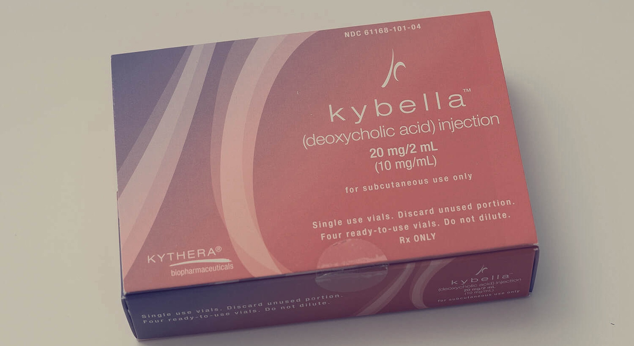 Kybella deoxycholic acid injection packaging.